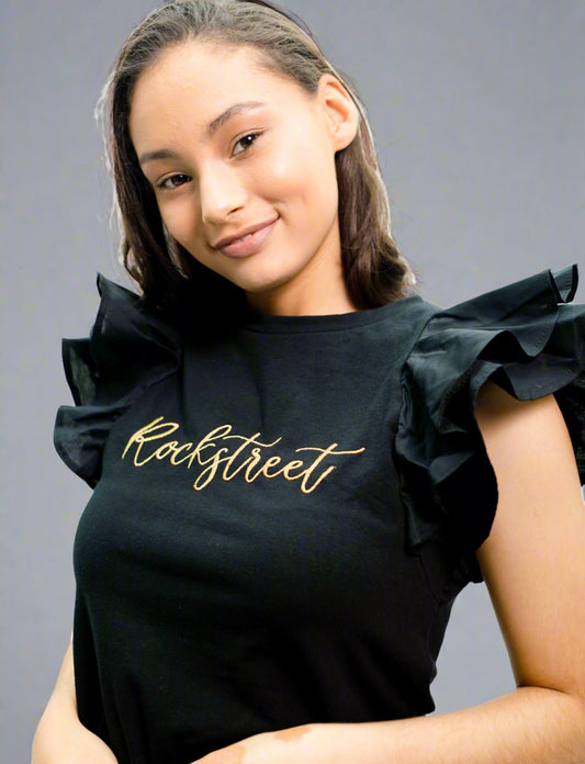 Ladies frill sleeve top 