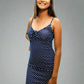 Ladies tie polka dotted dress