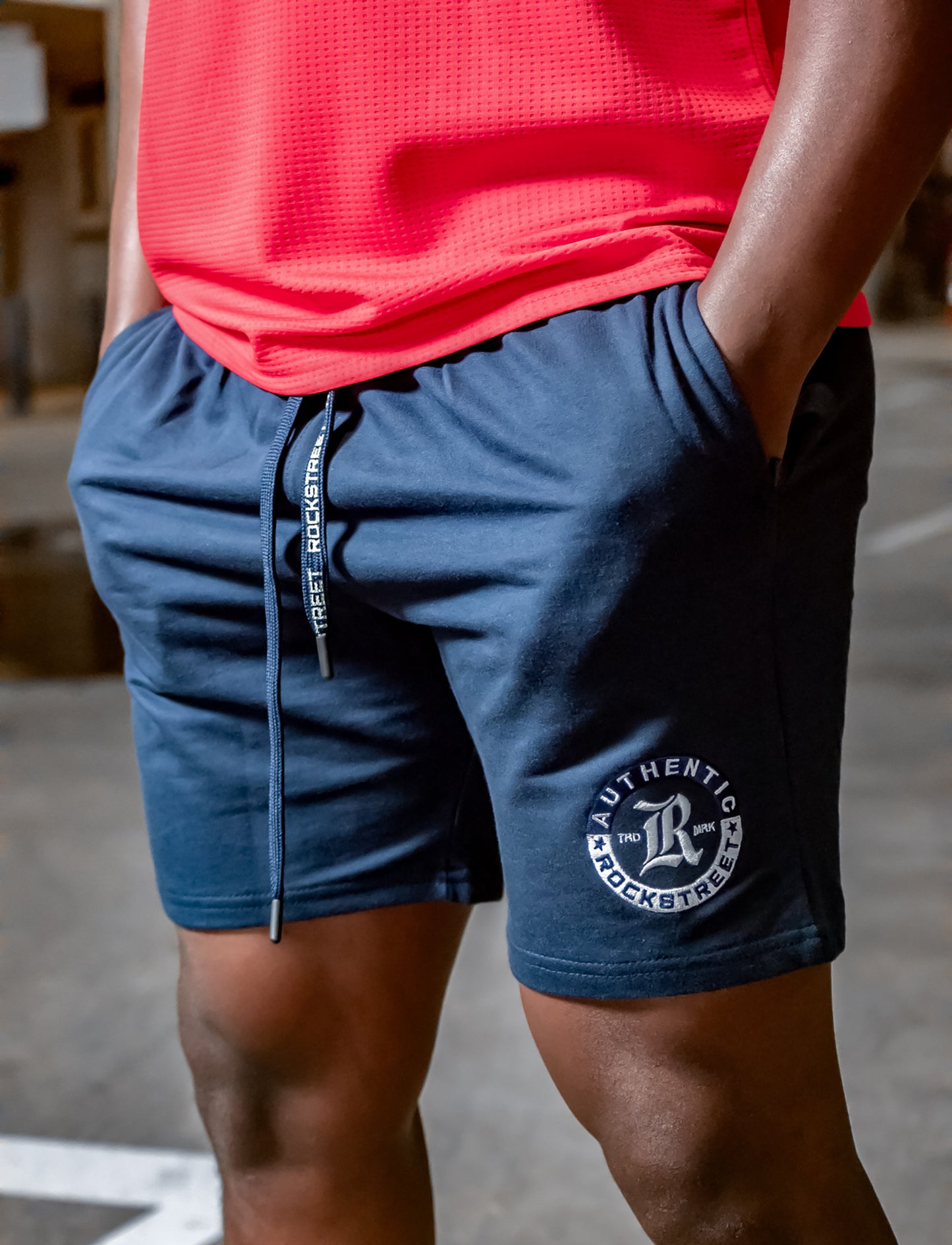 Mens Fleece Shorts with Zip Pockets
