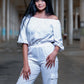 Ladies Linen Bubble Top