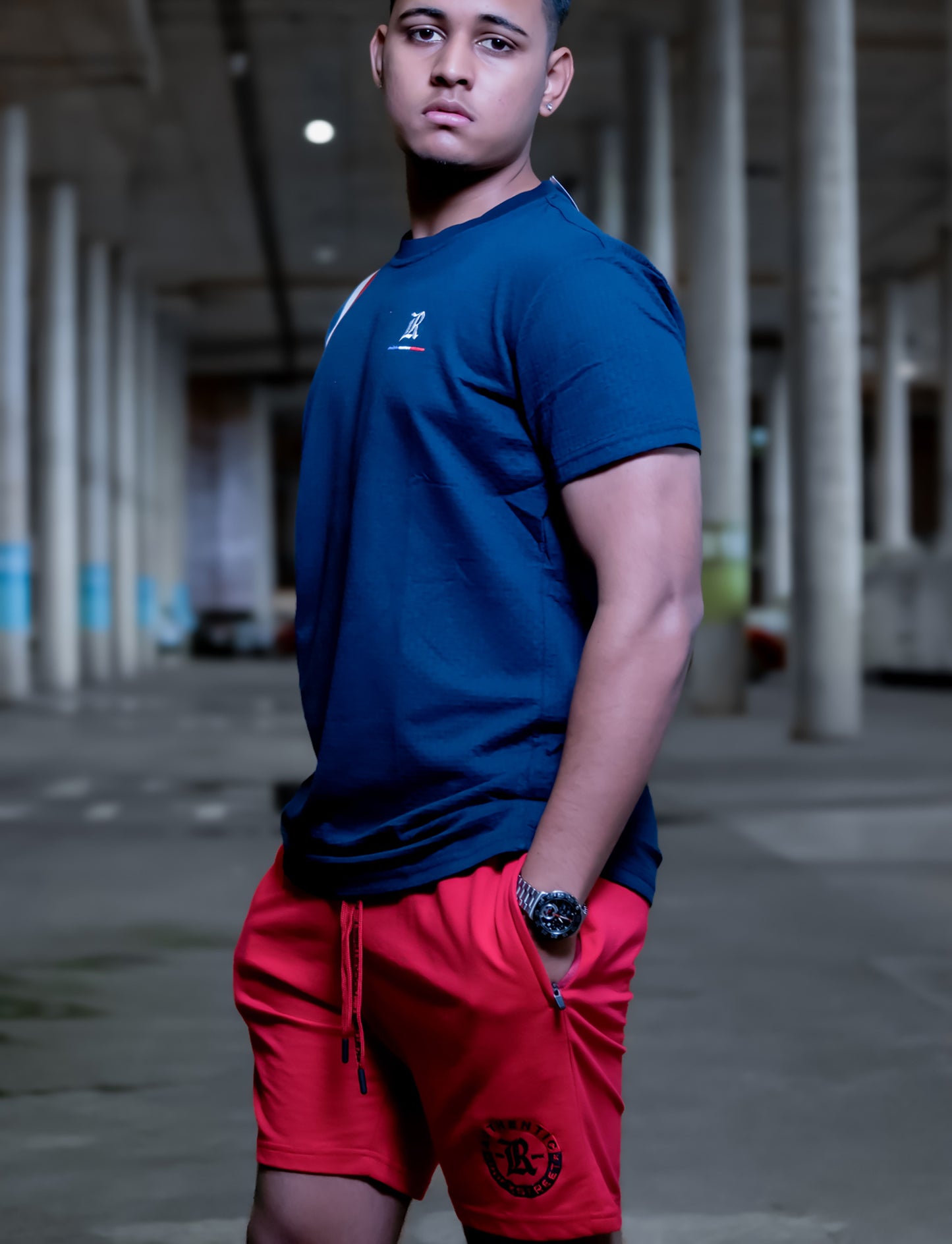 Mens Fleece Shorts with Zip Pockets