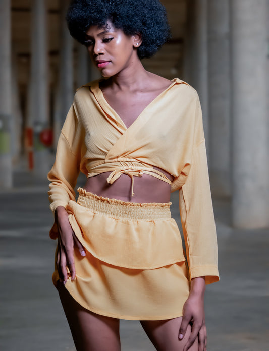 Ladies Yellow Skort