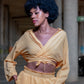 Ladies Yellow Wrap Top