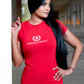 Ladies Printed Tee with Embroidery