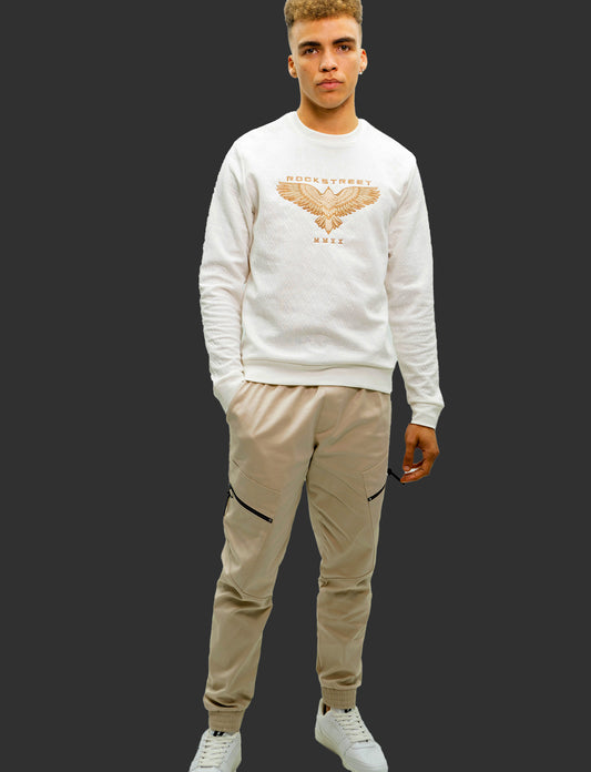 Mens stretch twill joggers 