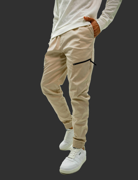 Mens stretch twill joggers 