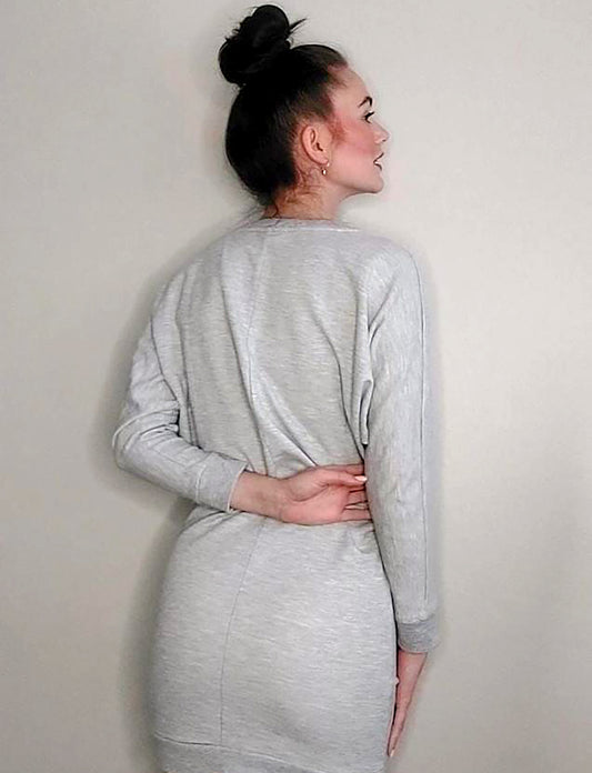 Ladies Long Sleeve Dress with Print