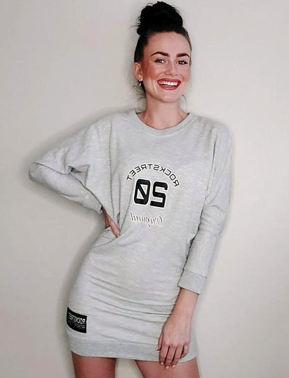 Ladies Long Sleeve Dress with Print
