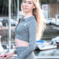Ladies Check Crop Jacket